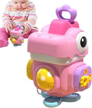 Giocattolo educativo sensoriale per bambini di 1 anno, giocattolo per bambini di 12-18 mesi, regalo per il primo compleanno (rosa, 6-in-1)