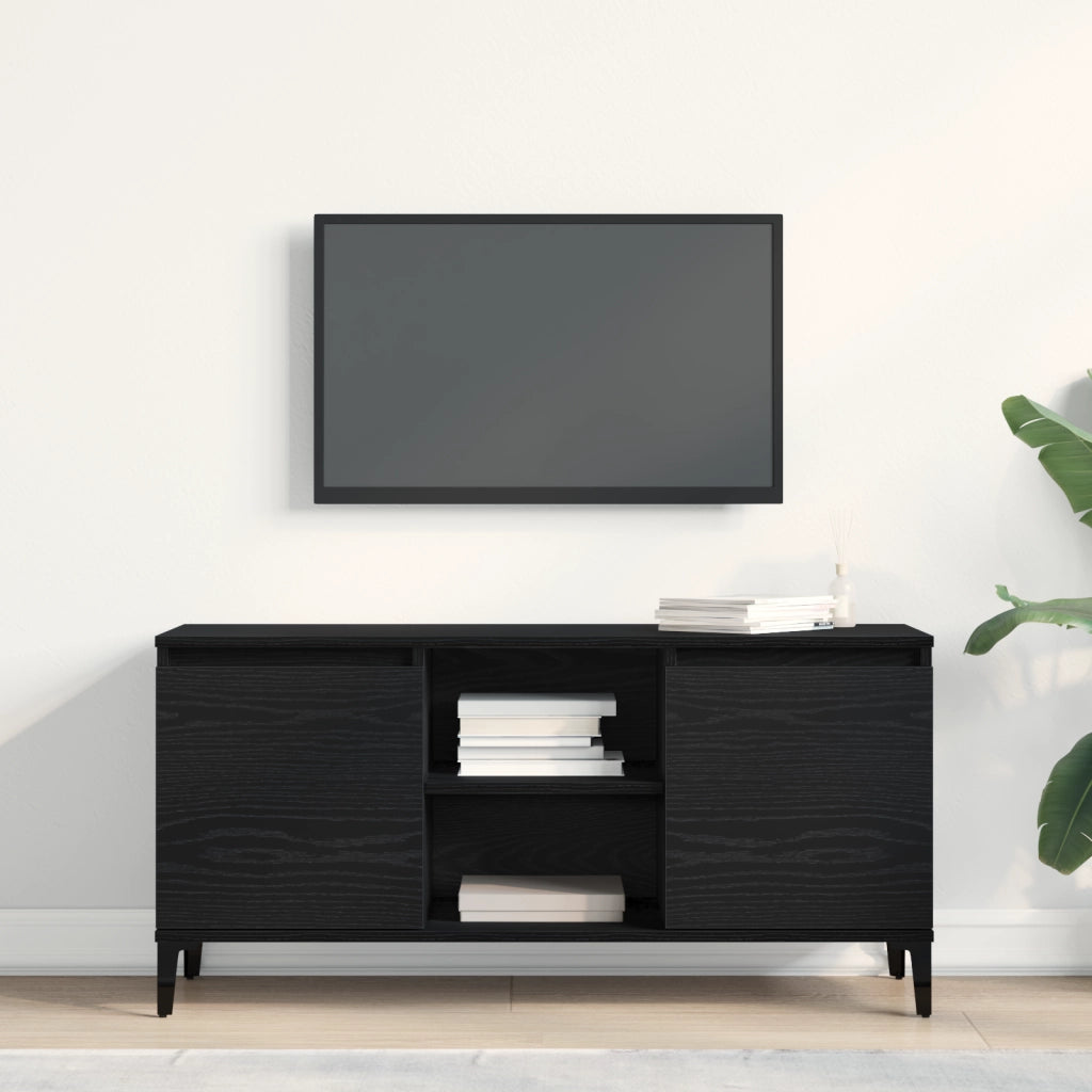 Mobile TV in Legno Ingegnerizzato Nero 102x35x50 cm