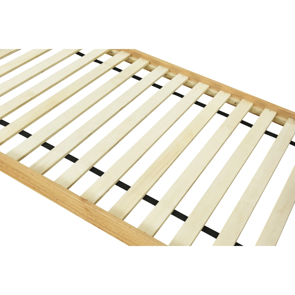 LETTO A CASTELLO 90x200 cm Bianco/Naturale con scaffale a 3 ripiani