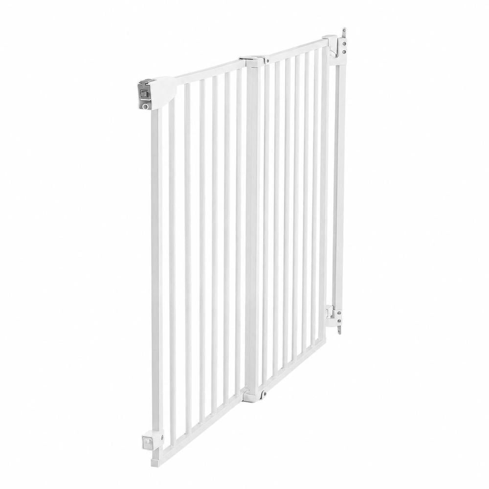 Cancelletto Sicurezza Bambini 720-1085mm Altezza 760mm Bianco Senza Barra Inferiore Kit Montaggio Neonati Cani