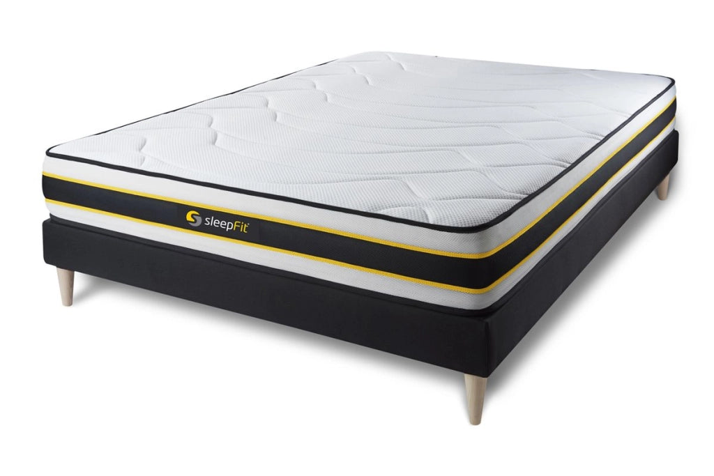 Kit rete e materasso matrimoniale FLEXY 200x200cm - Spessore : 22cm - molle insacchettate e memory foam - rigido