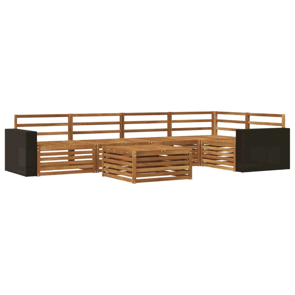 Set di divani da esterno 6 pcs Naturale 79 x 79 x 37 cm 3383392