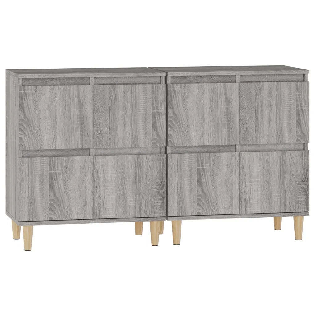 Credenze 2pz | Madia | Buffet da pranzo | Armadio da pranzo Grigio Sonoma 60x35x70 cm in Legno Multistrato