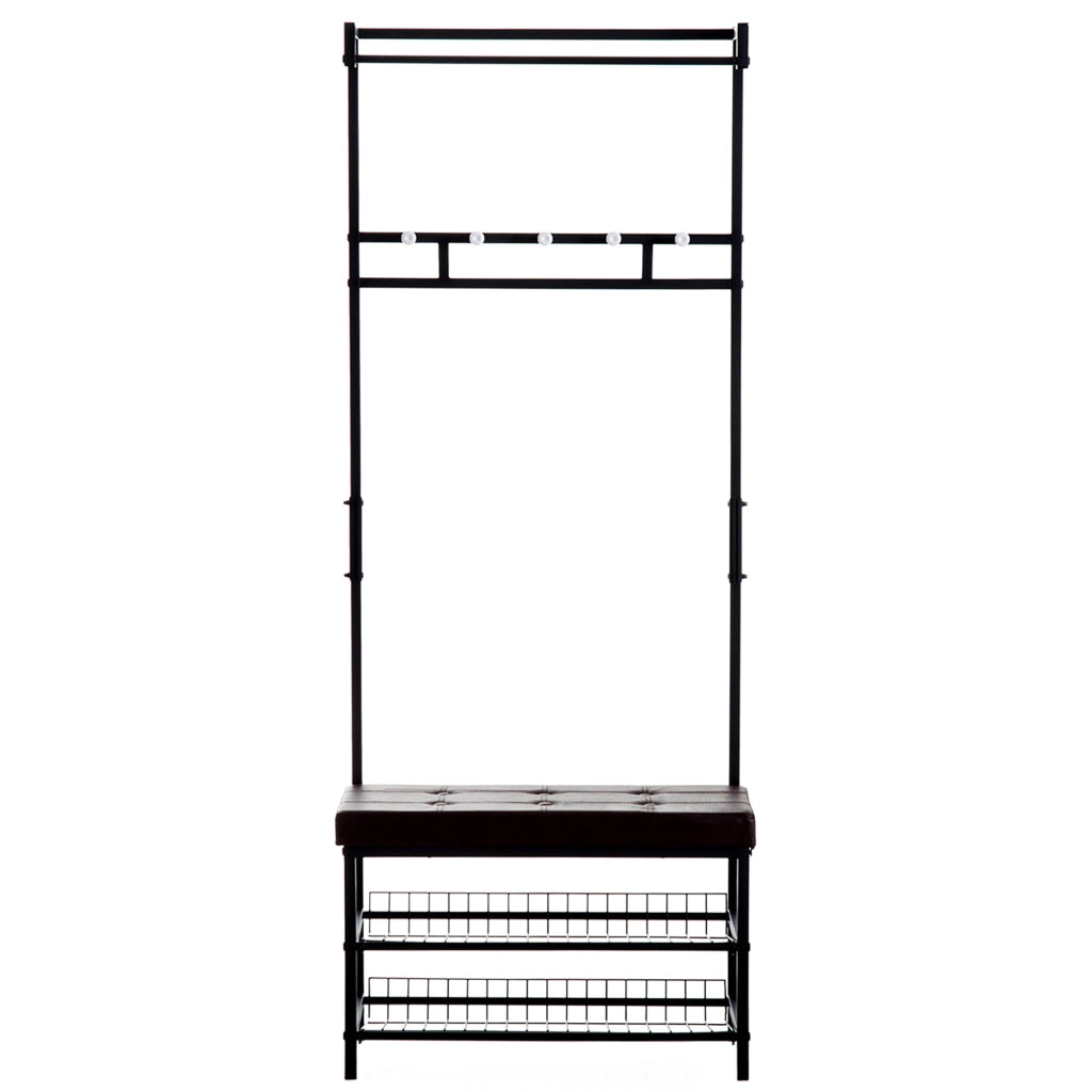 Appendiabiti con scarpiera e ripiani ¨C zephmum ¨C metallo 72.5x35x180cm