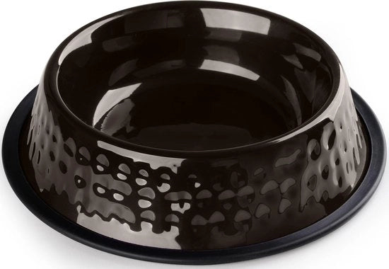 Bacetto per cani in alluminio, 1,9 l, per cani grandi, bacetto per cani, bacetto per acqua - Nero/Argento