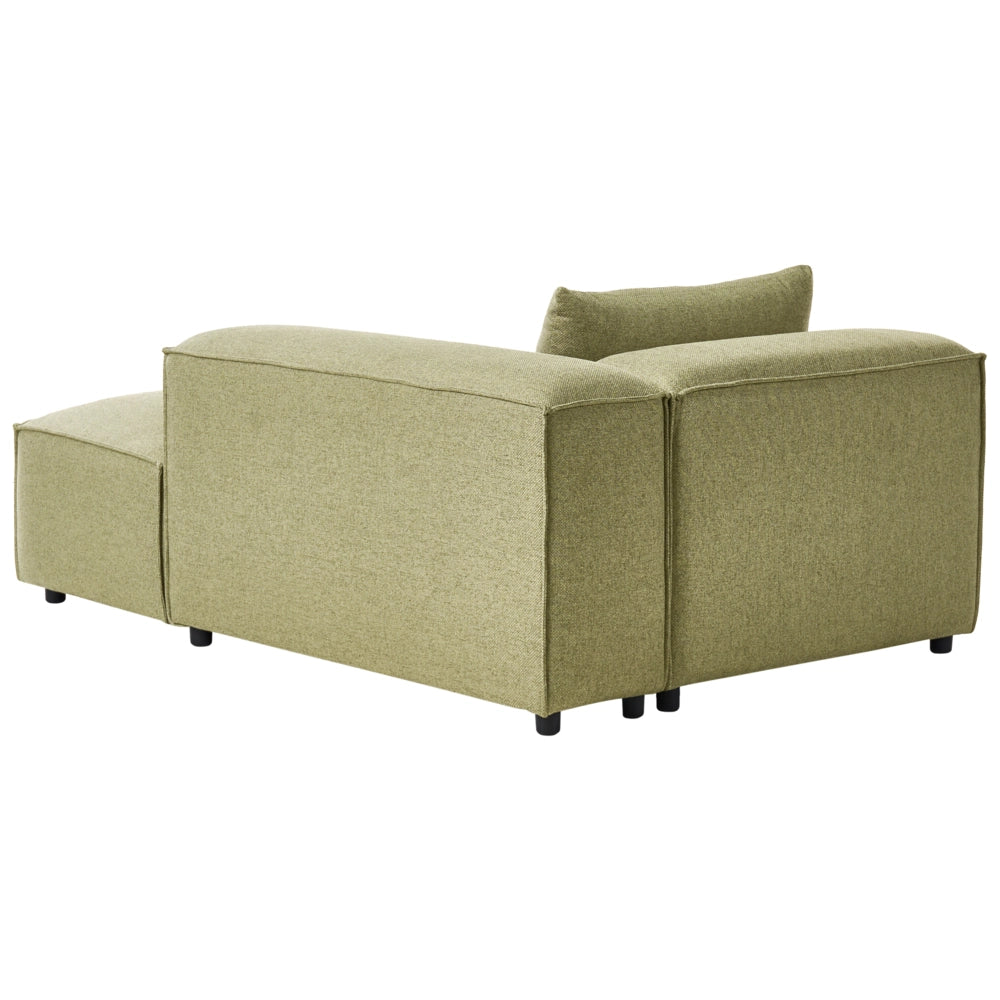 Chaise Lounge a sinistro Rivestimento in tessuto verde chiaro stile moderno
