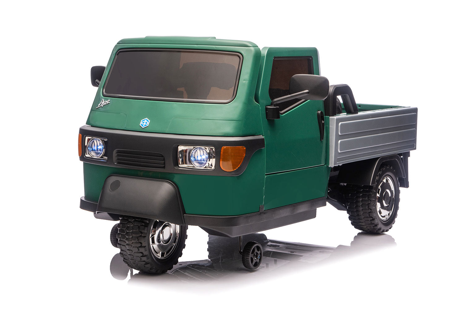 Macchina Elettrica per Bambini Licenza Piaggio Apecar 12V Verde