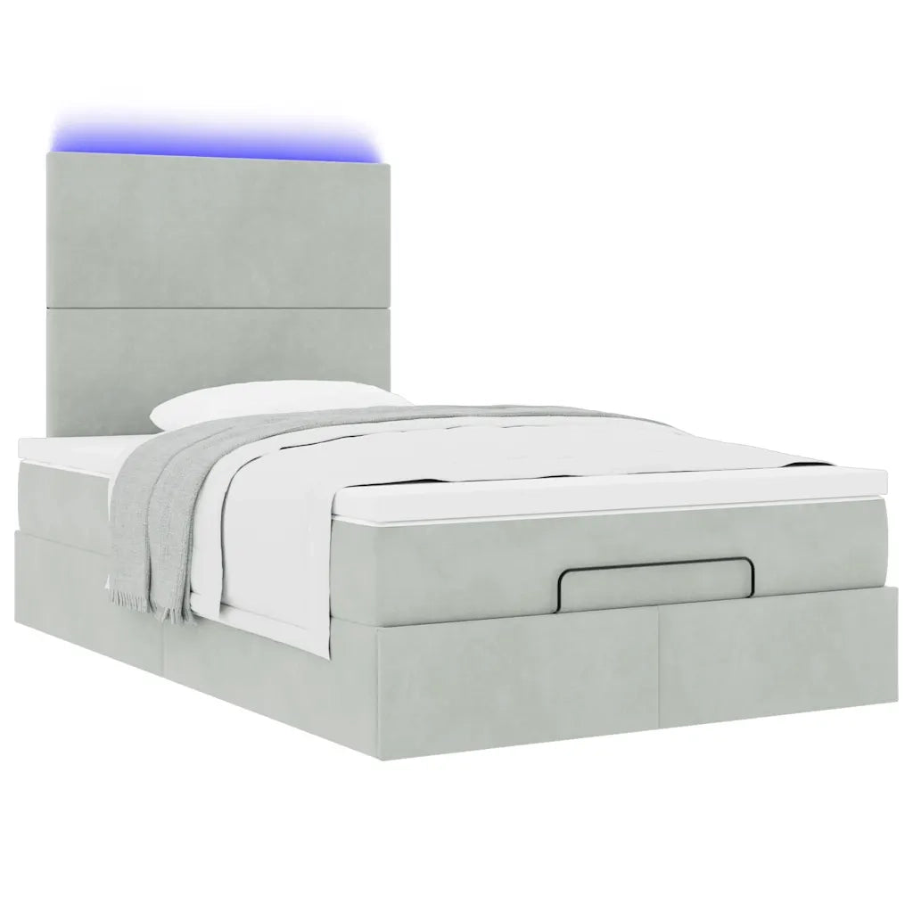 Struttura Letto Pouf con Materassi 120x200 cm Velluto 3314240