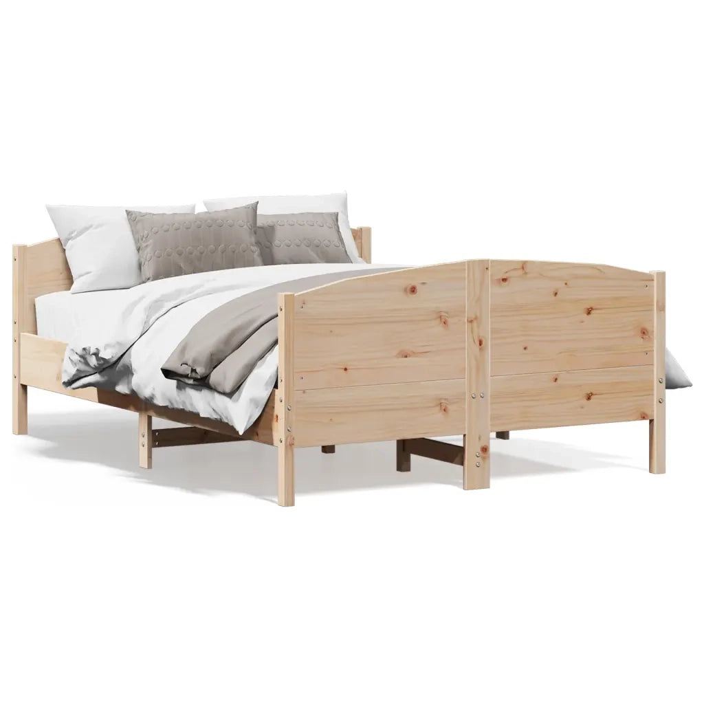 Giroletto senza Materasso 140x200 cm in Legno Massello di Pino 3216173