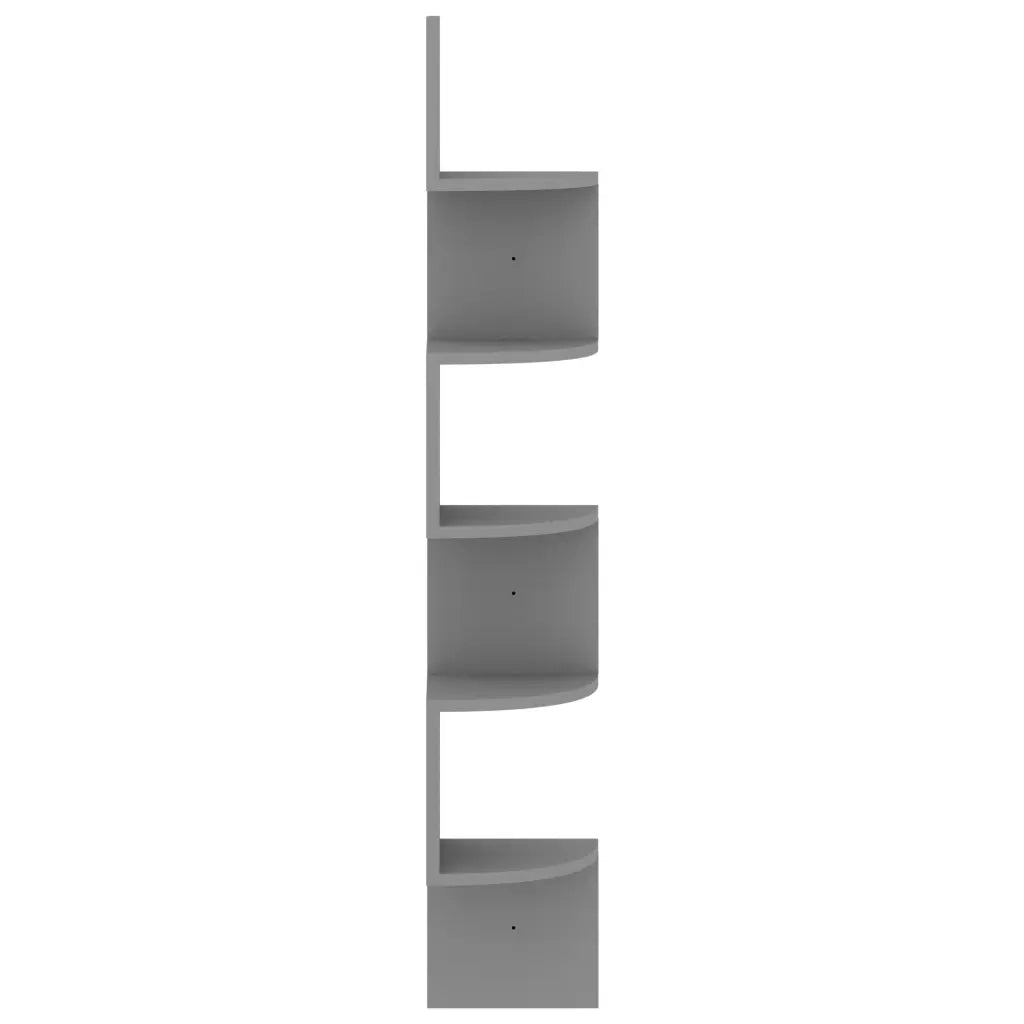 Scaffale Angolare a Muro Grigio 19x19x123 cm in Truciolato cod mxl 56223