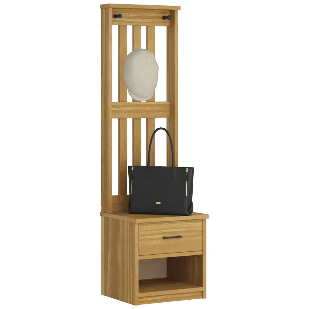 Albero da Ingresso SANDNES 45x40x159,5 cm in Legno di Pino 4010482