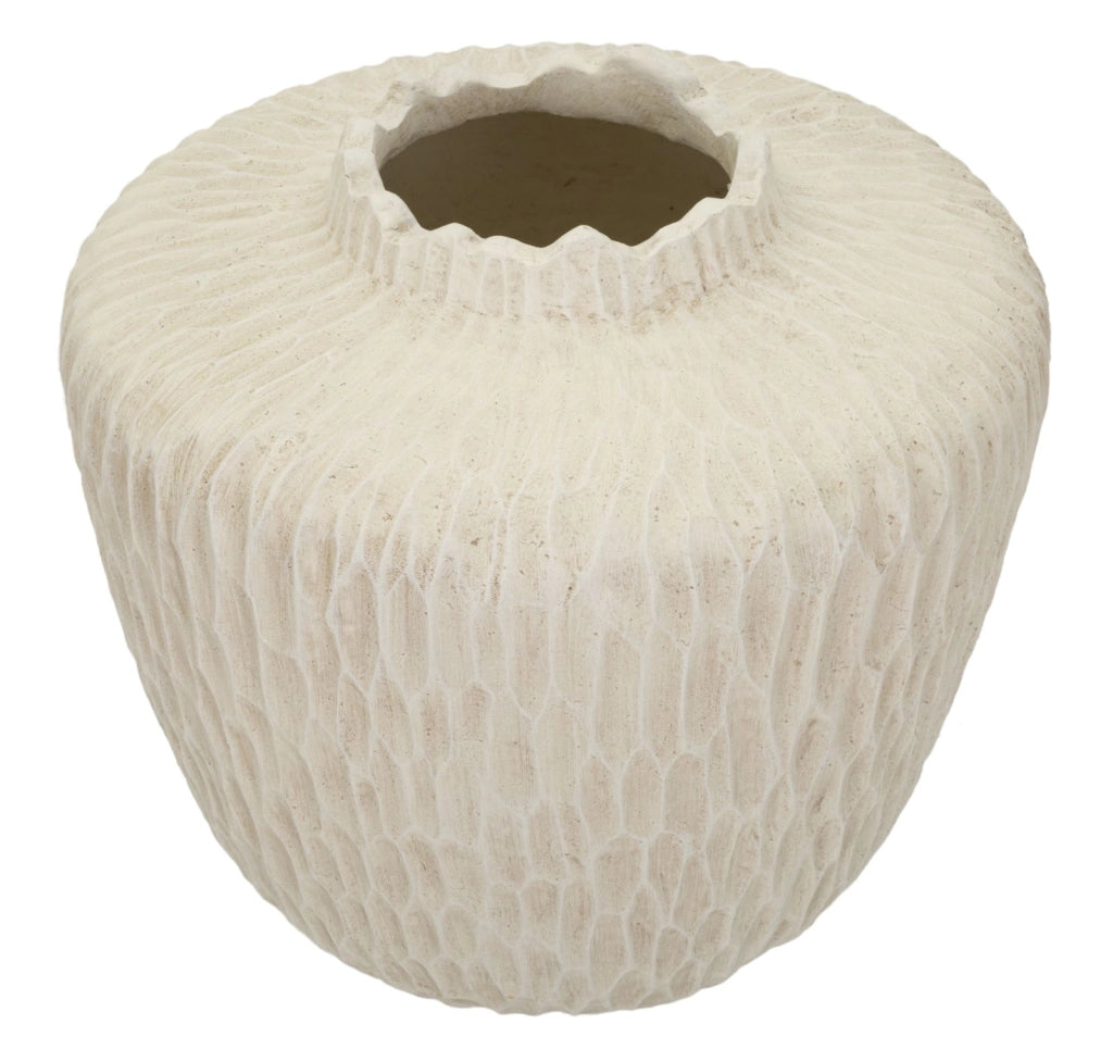 Vaso Shade Ø35x32,5 cm in Mgo Crema