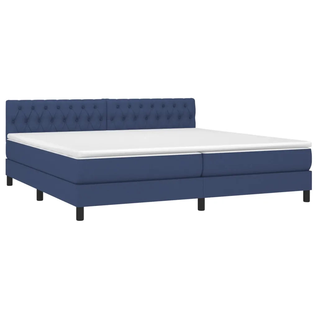 Giroletto a Molle con Materasso Blu 200x200 cm in Tessuto 3140327
