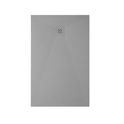 Piatto doccia 70x120 cm grigio effetto pietra in resina riducibile Karen