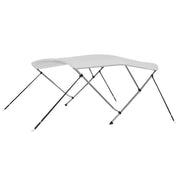 Bimini di Prua con Tendalino a 3 Archi Bianco 183x140x137 cm