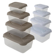 Set 4 Pezzi Contenitori Frigobox Rettangolari Frigobella Bianco o Tortora