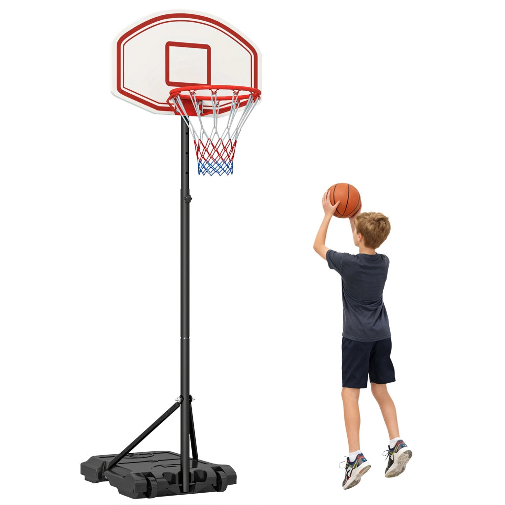 Canestro da Basket Interno Esterno Regolabile ¨C zephmum ¨C Struttura Metallo Base Riempibile 175-215cm