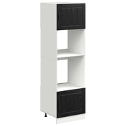 Pensile da cucina | Armadio per forno PORTO Rovere Nero 60 x 57 x 207 cm