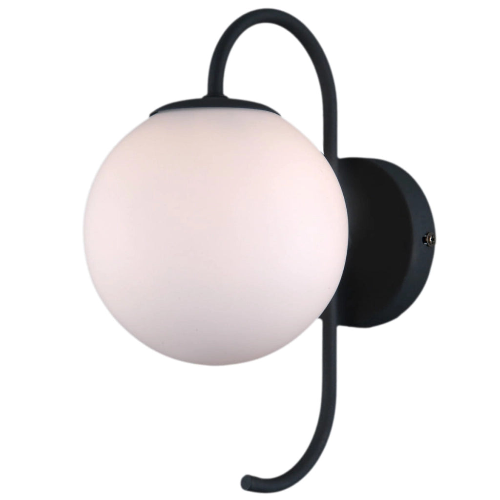 Applique Italux Gela LED industriale nera/bianca G9 5W