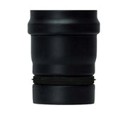 Tubo nero stufa pellet smaltato giunto scomparsa adattatore maschio scomparsa femmina bicchierata DN 80 canna fumaria 600 CE Made in Italy