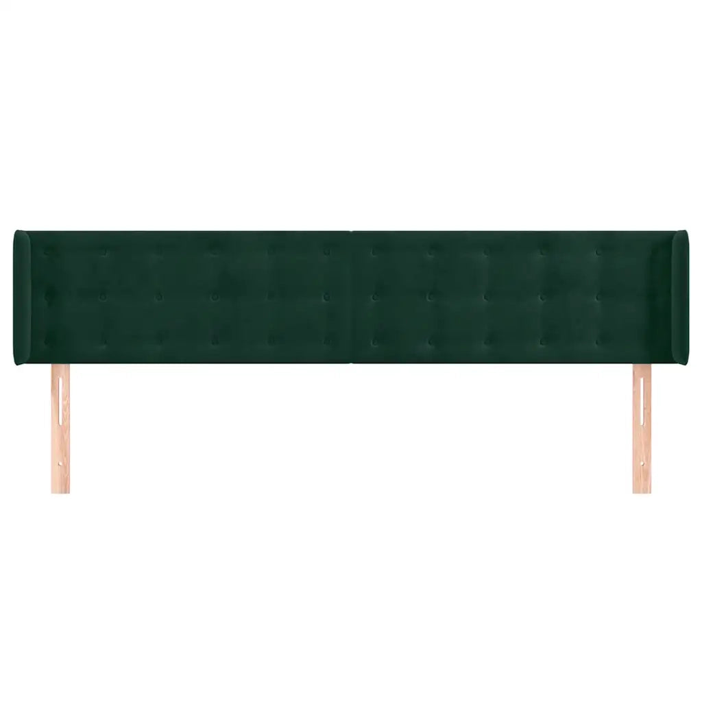 Testiera ad Orecchio Verde Scuro 183x16x78/88 cm in Vellutocod mxl 73726