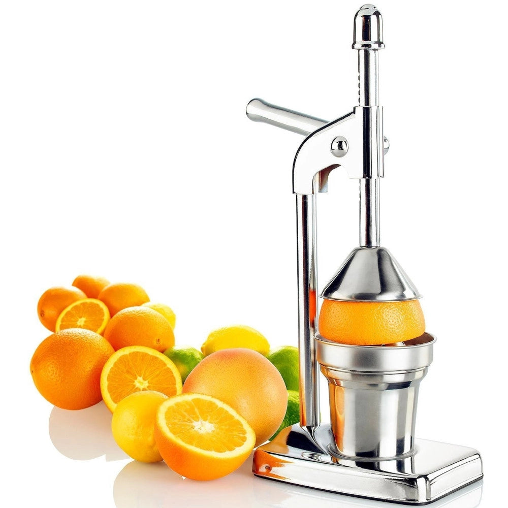 Trade Shop - Spremiagrumi Manuale Con Leva A Pressione Acciao Inossidabile Bar Chiosco -