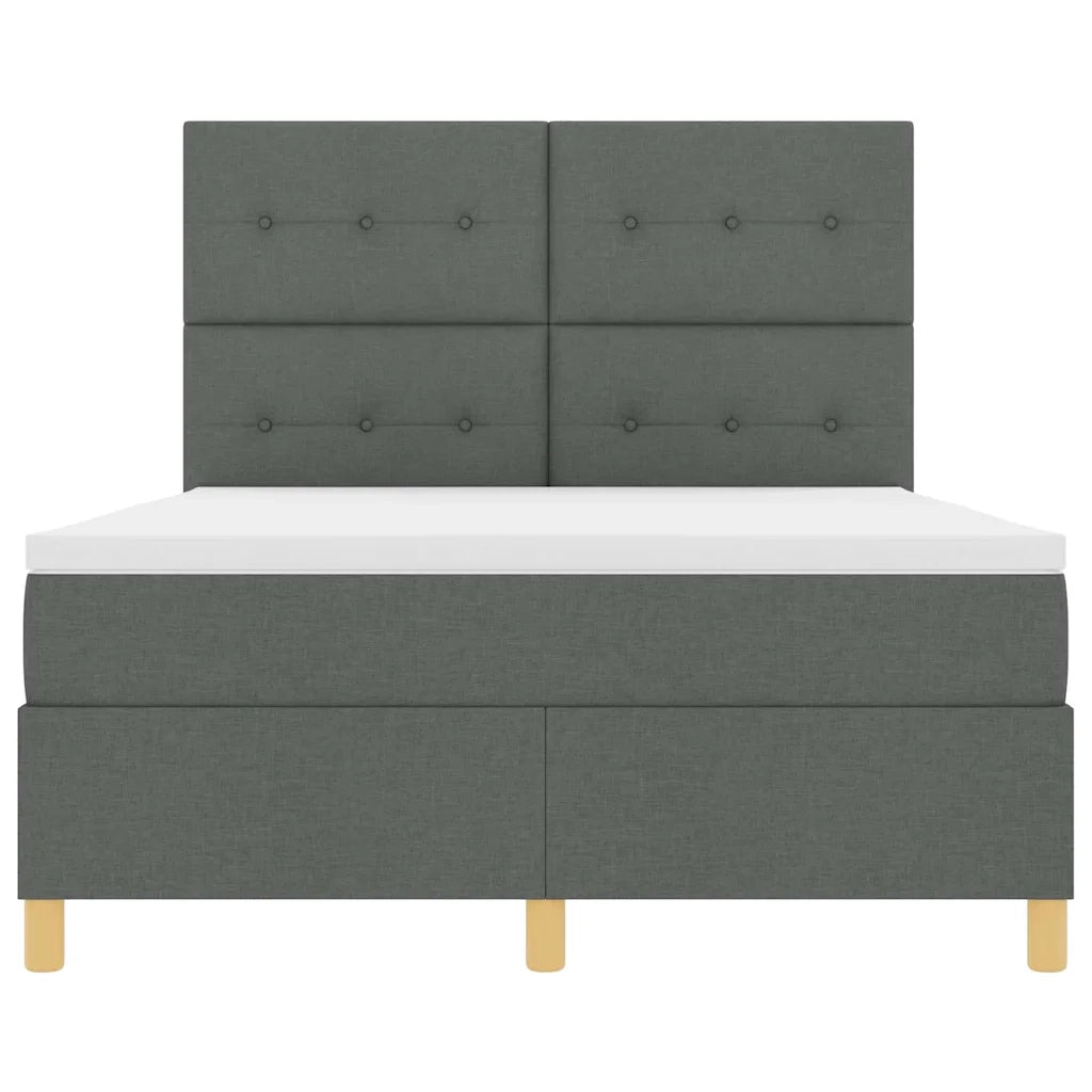 Letto a molle con materasso Grigio scuro 160 x 200 cm Tessuto 3339631