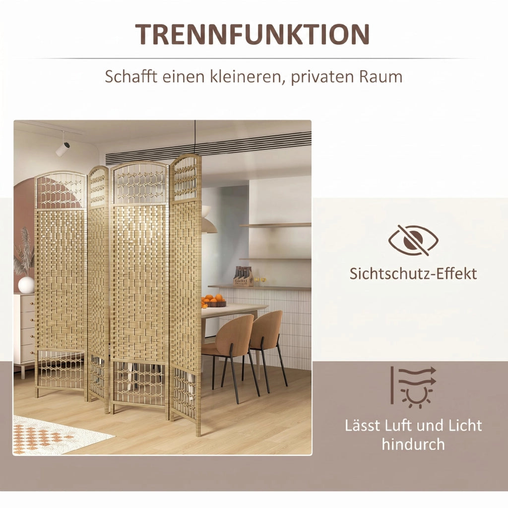Paravent in legno ¨C Minimal ¨C Naturale 160x170 cm
