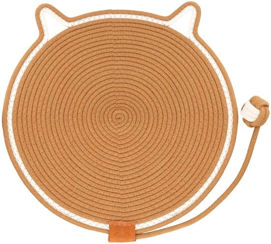 Mat per gatti in tessuto naturale 43x43cm, pannelli per gatti in tessuto di cotone, tappeto per gatti, tappeto per porte di soggiorno, per porte di divano, modello 43x43cm