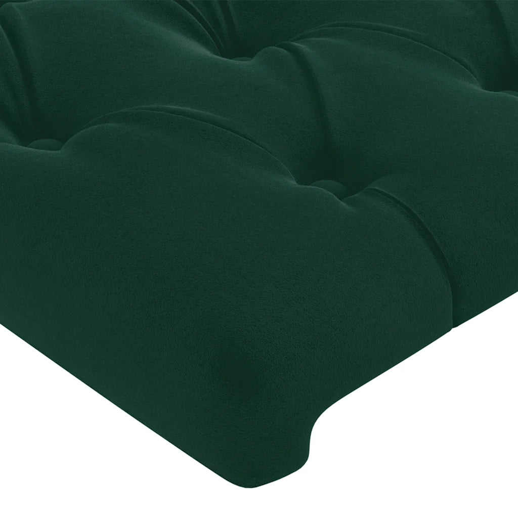 Testiera a LED Verde Scuro 80x7x78/88 cm in Velluto