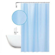 Trade Shop - Tenda Doccia Antimuffa Impermeabile 180x200cm Anelli Azzurra Texture Rombi 59819 -