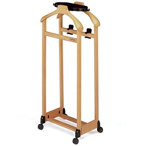 Foppapedretti 9900395003 IlMettinsieme Indossatore Servomuto Legno Faggio Due Spalle Porta Pantaloni Portascarpe Rotelle colore Naturale