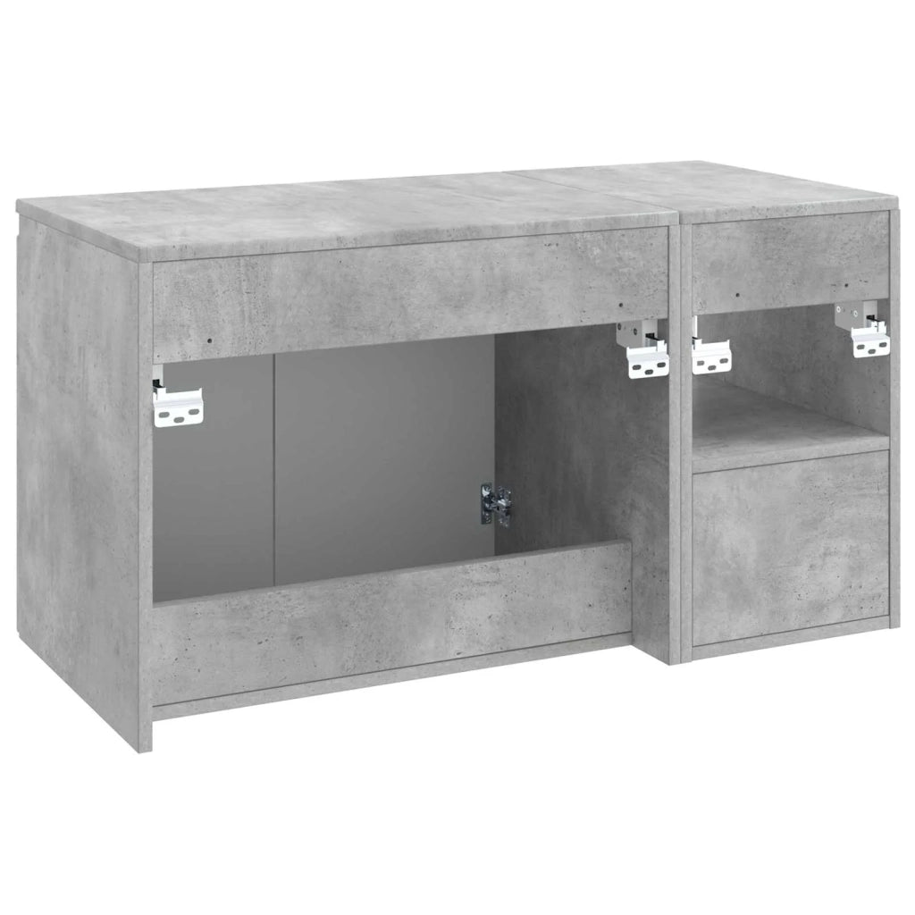 Set di mobili per il bagno 2 pz Grigio Cemento 3404117