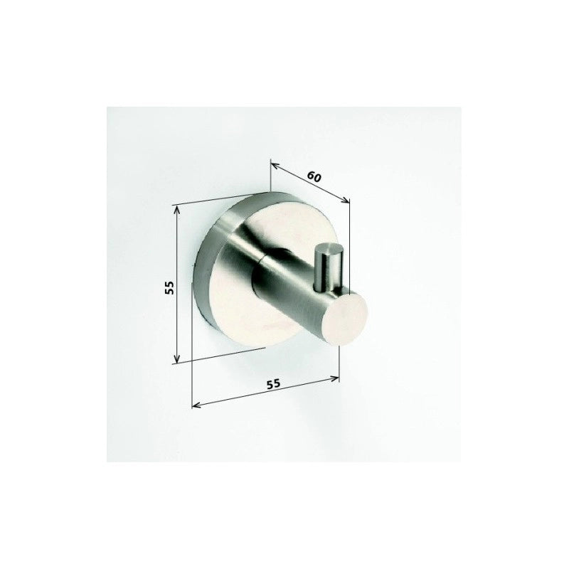 NEO Appendiabiti in acciaio inox 5,5x5,5x6cm