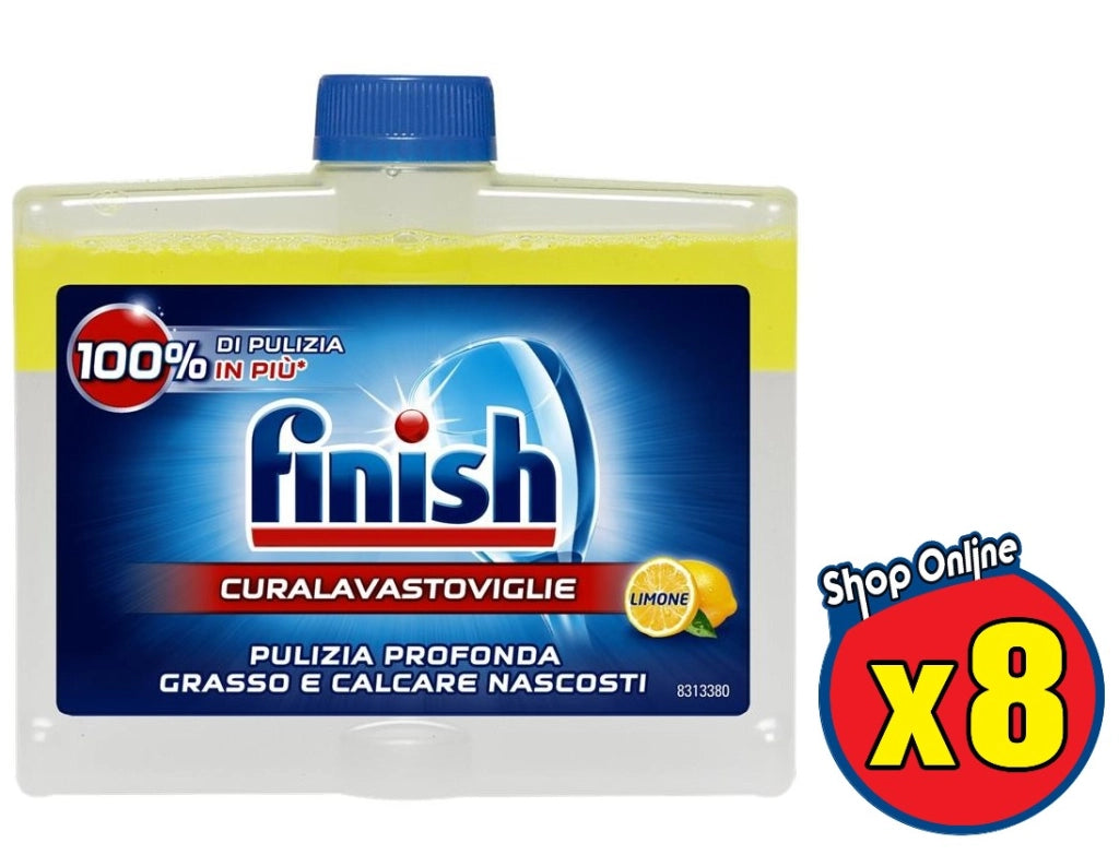 8 FINISH CURA LAVASTOVIGLIE IGIENIZZANTE LIMONE 250 ML