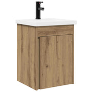 Mobile Bagno | Armadio da bagno con rubinetto Rovere Artigianale 42 x 40 x 74,5 cm