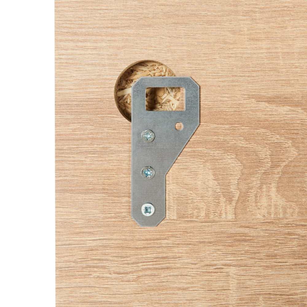 Libreria da parete a pannelli di particelle con 6 livelli legno chiaro stile moderno