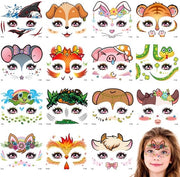 Tatuaggi Temporanei per Bambini - 15 Fogli - Caratteri Animati - Decorazioni per Compleanni - Accessori per il Volto Creativi - Sollecita la Fantasia - Adesivi per Tatuaggi