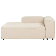 Chaise longue moderna tessuto beige Gambe nere Rivestimento in corda Soggiorno moderno
