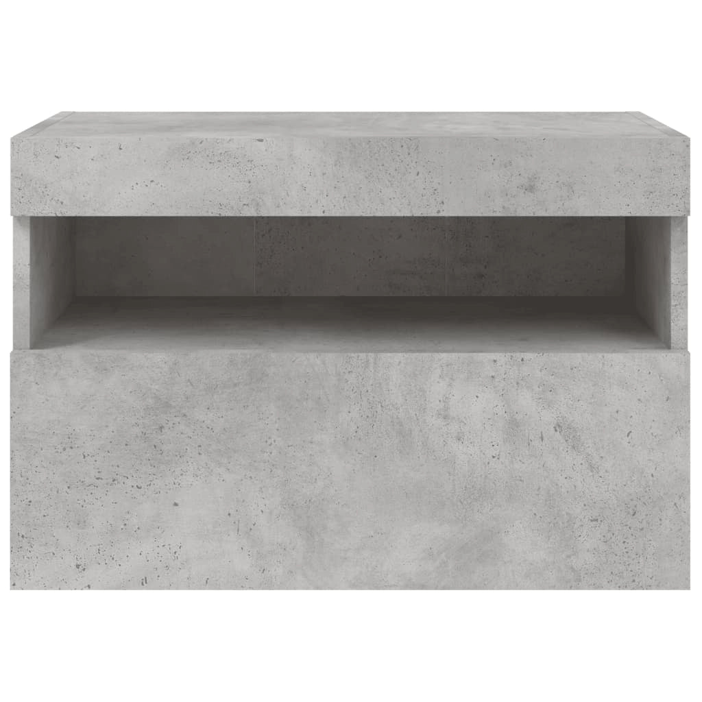 Mobile TV multimediale scaffale TV credenza mobile TV sala da pranzo soggiorno camera da letto montaggio a parete con luci LED 60 x 30 x 40 cm grigio 02_0027899