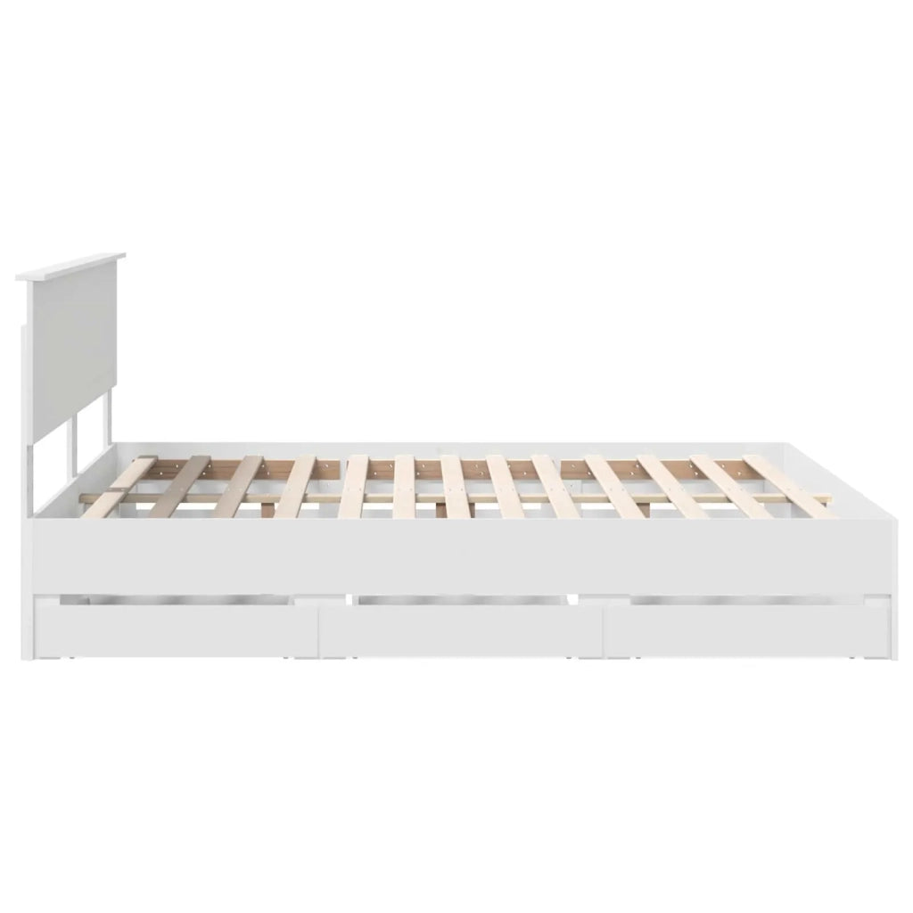 Struttura del letto Bianco 160 x 200 cm Legno Ingegnerizzato