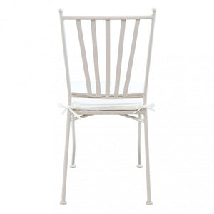 Sedia da Giardino Giunone con Cuscino 41x42x90 h cm in Acciaio Tortora