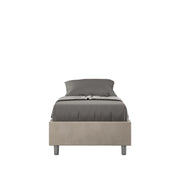 Letto Sommier imbottito Singolo 80x190 cm Azelia - Senza rete,Microfibra,Sabbia