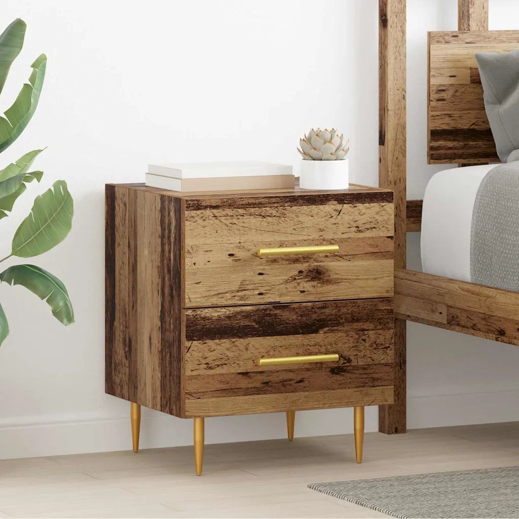 Armadio da Notte 2 pcs Legno vecchio 40 x 35 x 47,5 cm 881996