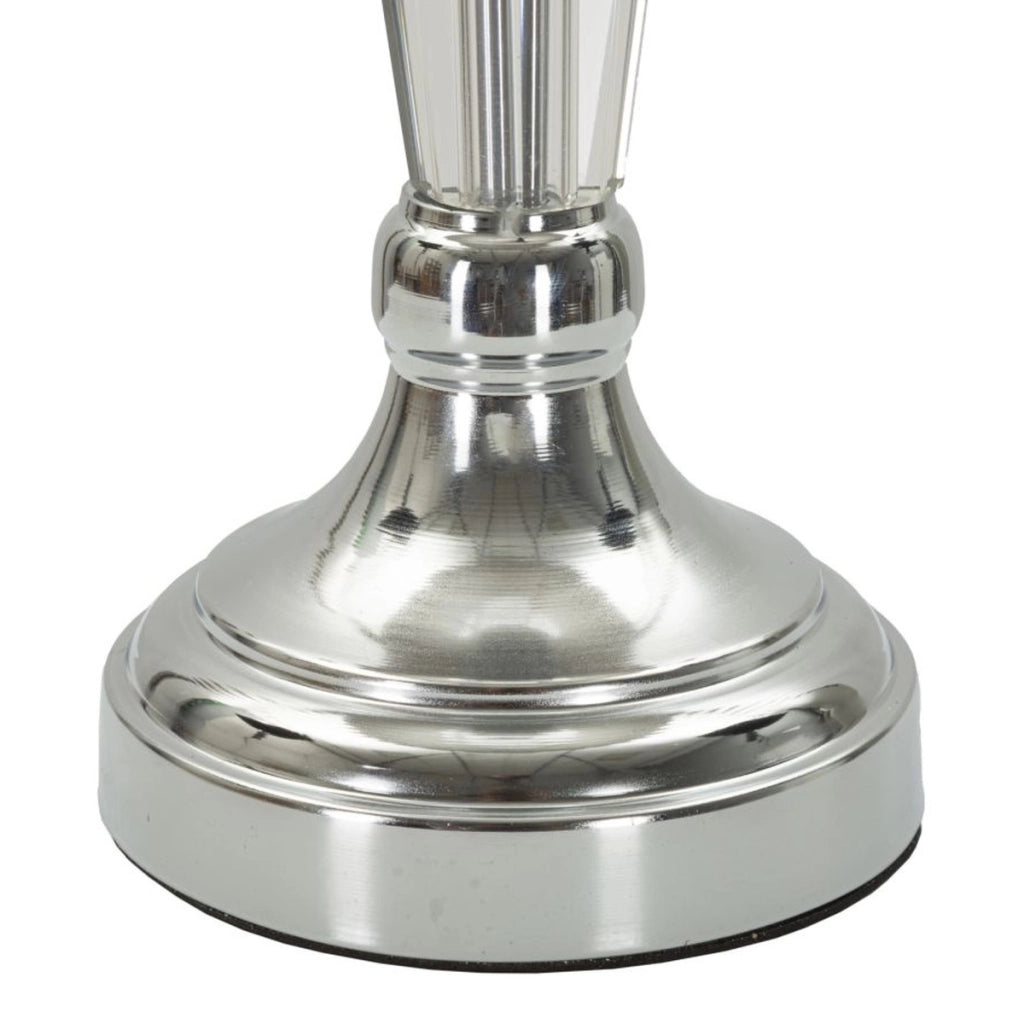 Lampada da Tavolo VKH155, Argento, Metallo, 30x30x56 cm