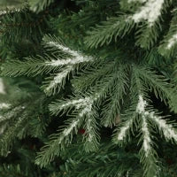 Albero di Natale Innevato con 850 Rami e Design a Sezioni, in Plastica e Acciaio, Ø110x180 cm, Verde