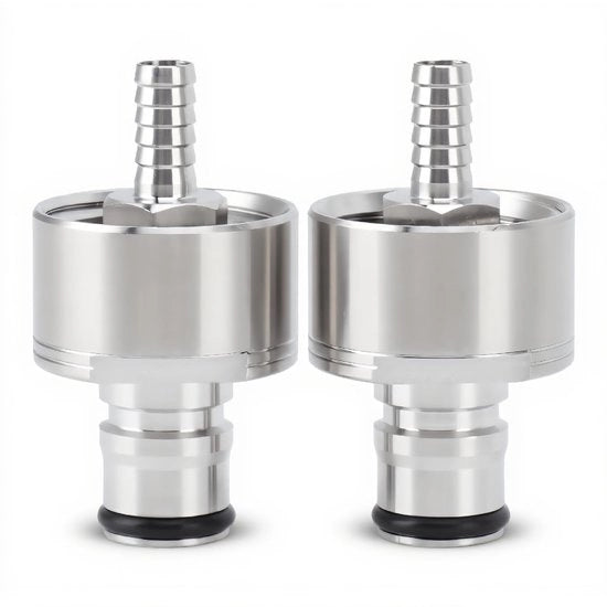 Set di tappi a carbonatazione 2 in 1 - Acciaio inossidabile - Ideale per la carbonatazione - Adatto per bottiglie PET - Fascia di chiusura sicura per alimenti - Resistente all'usura e duraturo - Tappo a carbonatazione