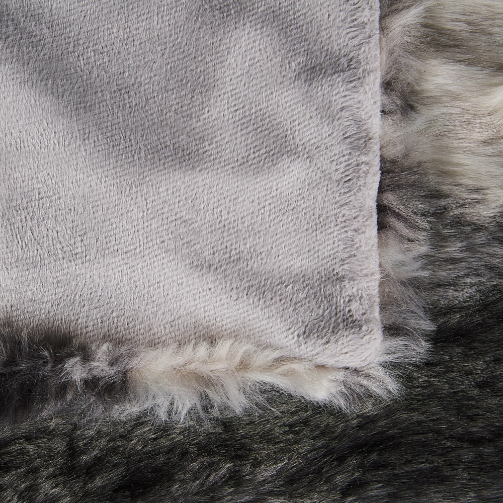 Coperta copriletto Plaid da Soggiorno 180 x 220 cm Marrone e Bianco