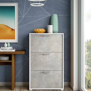 Mobile Portascarpe Amelisa, Scarpiera 9 Paia Made in Italy, 67x18x112h cm Bianco