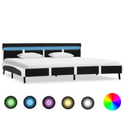 Giroletto con LED Nero in Similpelle 180x200 cm cod mxl 70701
